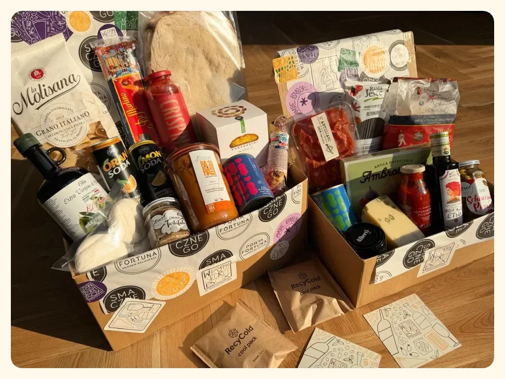 Secret Box z włoskimi produktami delikatesowymi